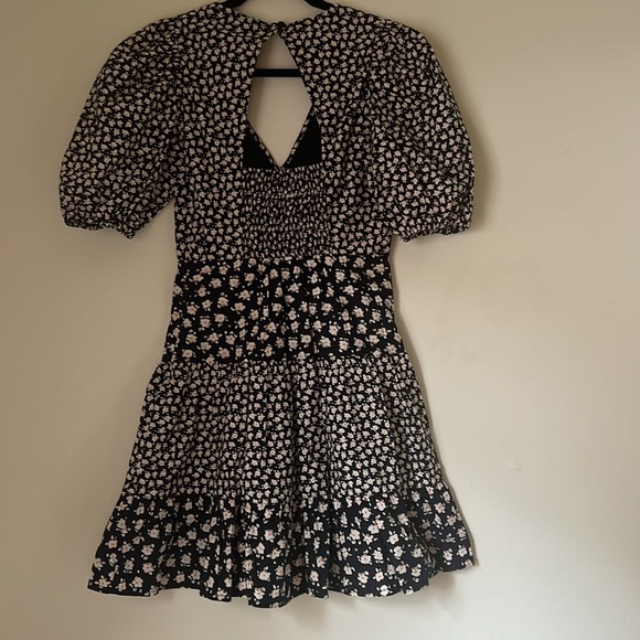 French Connection Aura Ditsy Floral Poplin Minidress - Picture 3 of 5